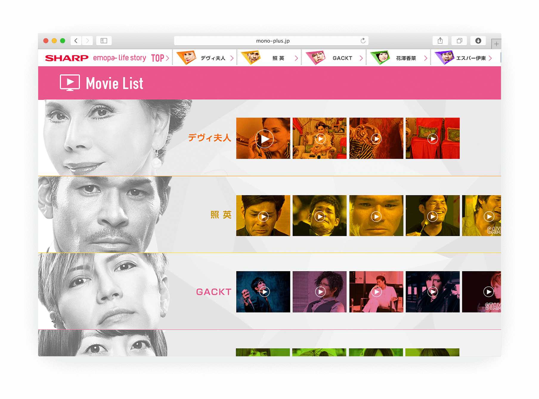 Sharp Emopa Life Story Web Zizo Digital And Creative Company In Japan